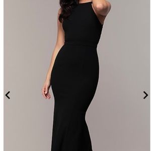 High-Neck Long Mermaid Formal Dress by Simply